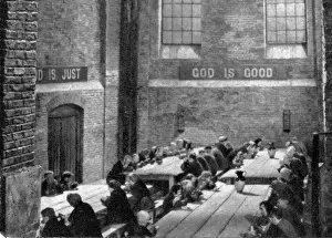 Grim Prints: Workhouse dining hall, Oliver Twist film, 1948