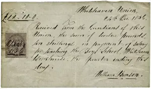 Quarterly Prints: Workhouse Teachers Salary Receipt, Whitehaven