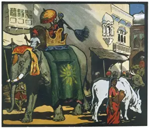 Howdah Prints: WORKING ELEPHANT 1914