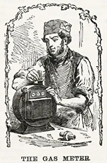 Images Dated 23rd December 2019: Workman assembling a gas meter