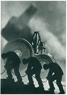 Buyers Prints: Workmen Chain Line