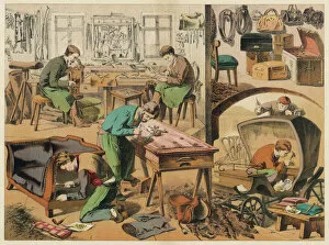 Carpenter Collection: Workshop of a saddler and upholsterer