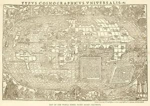 Manner Prints: World Map 1532 Grynaeus