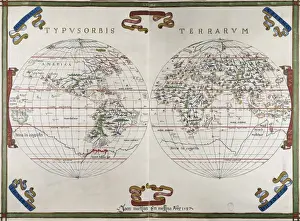 Joan Prints: World map by Joan Martines (1591). Miniature