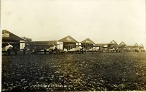 Britsh Prints: World War One Britsh Military Biplanes & Airfield