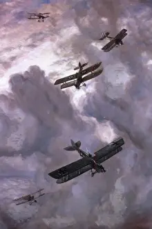 Squad Prints: WORLD WAR I (1914-1918). Aerial battle between french (Model