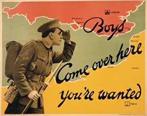 WWI Posters Gallery: World War I recruitment poster