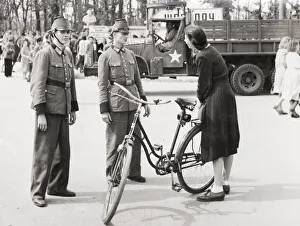Cyclist Prints: World War II Berlin action against black market 1945