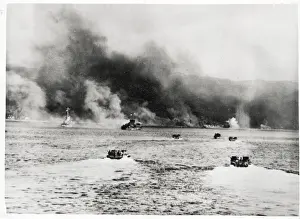 Coastline Prints: World War II US Navy landing craft Cebu island Philippines