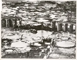 Destruction Prints: World War II - railway viaduct at Bielefeld Germany