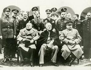 Images Dated 12th May 2021: World War II Yalta, Churchill, Roosevelt, Stalin