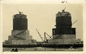 Worthing Prints: World War One Mystery Towers, Shoreham by Sea, England