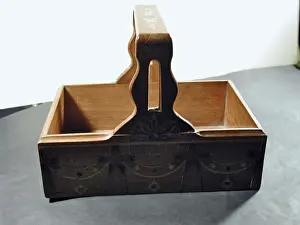 Stamped Prints: World War One POW wooden inlaid basket
