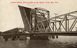 Worlds Largest Single Bascule Lift Bridge - Green Bay, Wis
