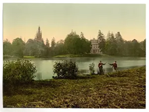 Anhalt Prints: Worlitz Castle and lake, park of Worlitz, Anhalt, Germany