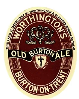 Breweries Prints: Worthington's Old Burton Ale Brown Label