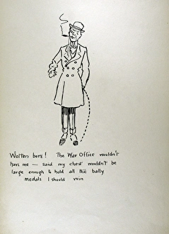 Images Dated 7th May 2009: Wotten bore! - WWI humour