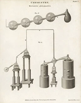 Alchemist Gallery: Woulfes alchemical apparatus for distilling the elixir