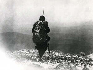 WWI Soldiers Gallery: Wounded Montenegrin soldier, eastern front, WW1