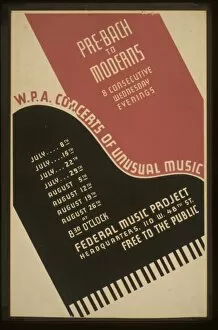 Images Dated 9th May 2012: WPA. concerts of unusual music Pre-Bach to moderns : 8 conse