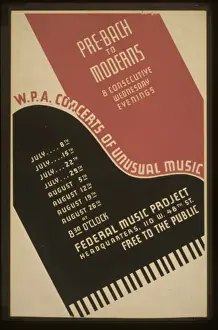 Administration Prints: WPA. concerts of unusual music Pre-Bach to moderns : 8 conse