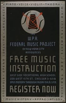 Announces Gallery: The WPA. Federal Music Project of New York City announces fr
