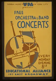 Concerts Prints: WPA Federal Music Project of New York City presents free orc