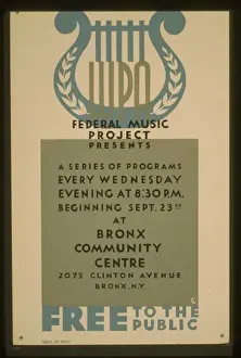 WPA Federal Music Project presents a series of programs ever
