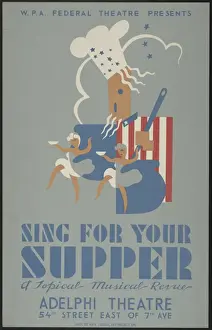 Topical Prints: WPA. Federal Theatre presents Sing for your supper a topical