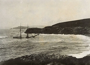 Images Dated 24th April 2017: Wreck of the Brigontine Crossowen at Thurleston, Devon