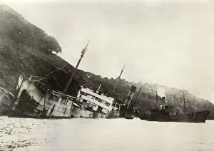 Wreck of the Broadmayne, ashore at Mill Bay Cove, Devon