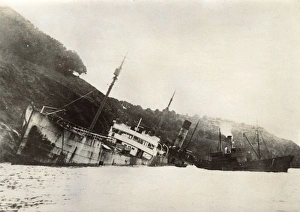 Images Dated 24th April 2017: Wreck of the Broadmayne, ashore at Mill Bay Cove, Devon