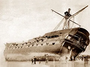 Wreck of the Foudroyant, Blackpool early 1900's