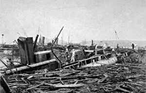 Wreck of the French Destroyer Fronde, Hong Kong, 1906