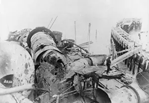 Wreck of HMS Vindictive, Ostend Harbour, Belgium, WW1