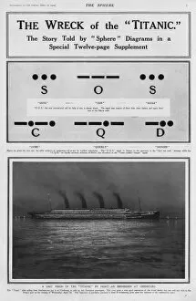 Images Dated 20th March 2012: The Wreck of the Titanic - page from the Sphere