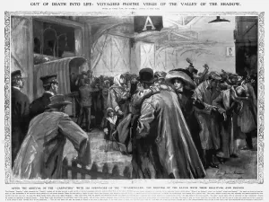 Images Dated 20th March 2012: The Wreck of the Titanic - Survivors leave the Carpathia
