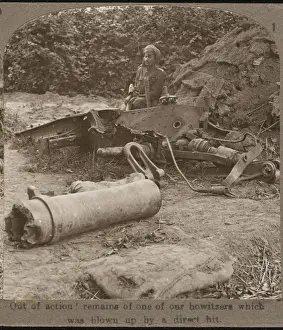 Wrecked Howitzer in Wwi