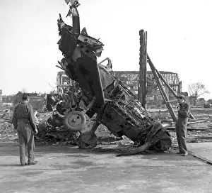 Advanced Prints: Wrecked Messerschmitt Bf 109G at B-40 Beauvais-Nivillers