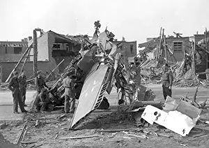 Advanced Prints: Wrecked Messerschmitt Bf 109G at B-40 Beauvais-Nivillers