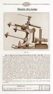 Wrench carbon arc lamp for magic lantern projector