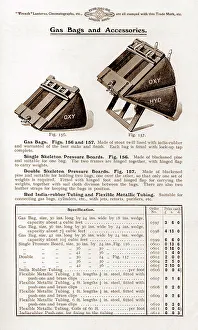Wrench gas bags for limelight magic lantern projector