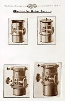 Wrench magic lantern projector objective lenses