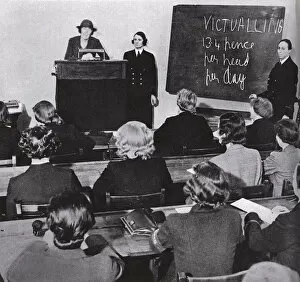 Wrens probationary officers at a lecture, 1940