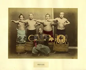 Wrestlers Prints: Wrestlers with referee