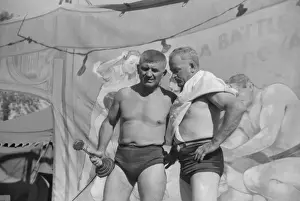 Wrestlers at the Worlds Fair in Tunbridge, Vermont