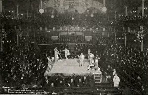 Wrestling match, Curzon Hall, Birmingham, UK