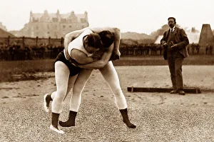 Wrestling Match Victorian period