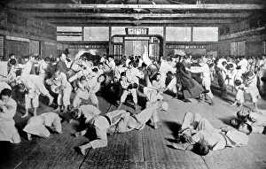 Sumo Prints: Wrestling School, Japan, early 1900s