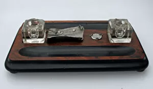 Images Dated 15th June 2012: Writing desk set with Duralium metal from Zeppelin L32